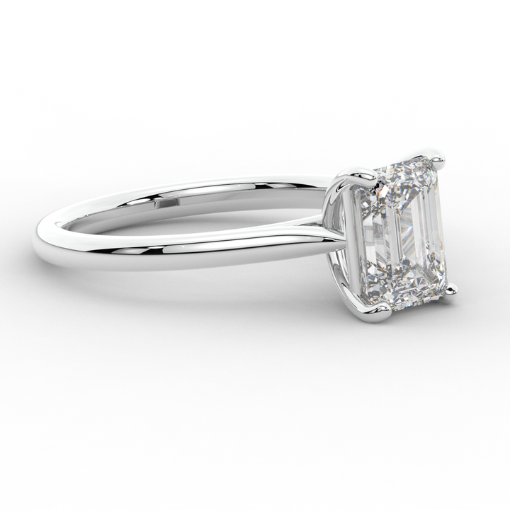 2.00CT EMERALD CUT LAB DIAMOND SOLITAIRE ENGAGEMENT RING - Nazarelle