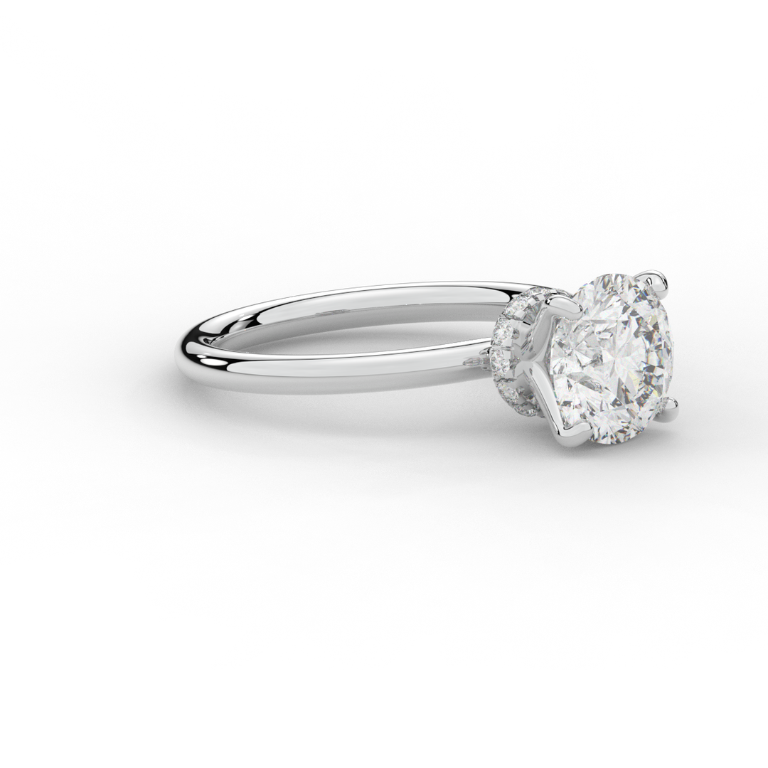 2.05CT.TW ROUND LAB DIAMOND SOLITAIRE ENGAGEMENT RING - Nazarelle
