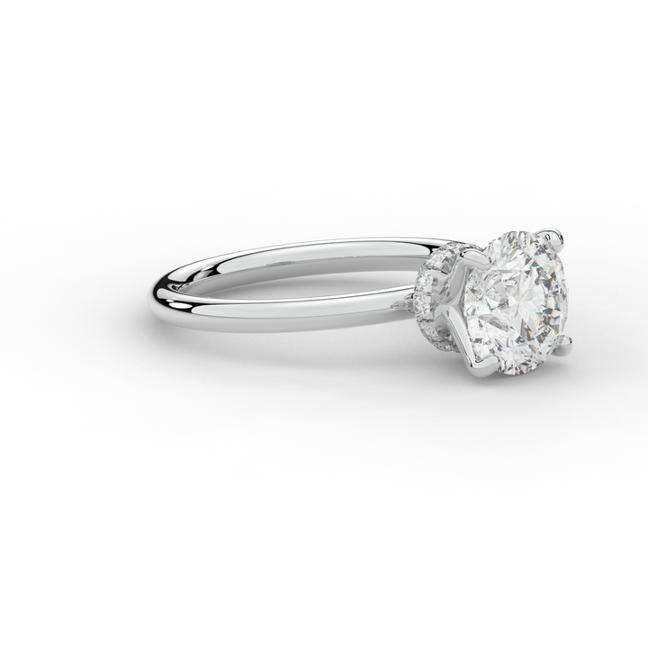2.05CT.TW ROUND LAB DIAMOND SOLITAIRE ENGAGEMENT RING - Nazarelle
