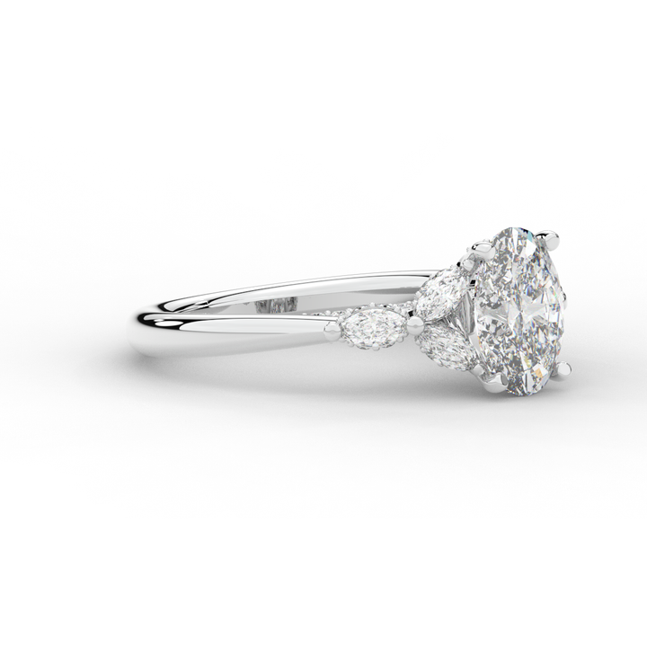 2.00CT.TW OVAL LAB DIAMOND ENGAGEMENT RING - Nazarelle
