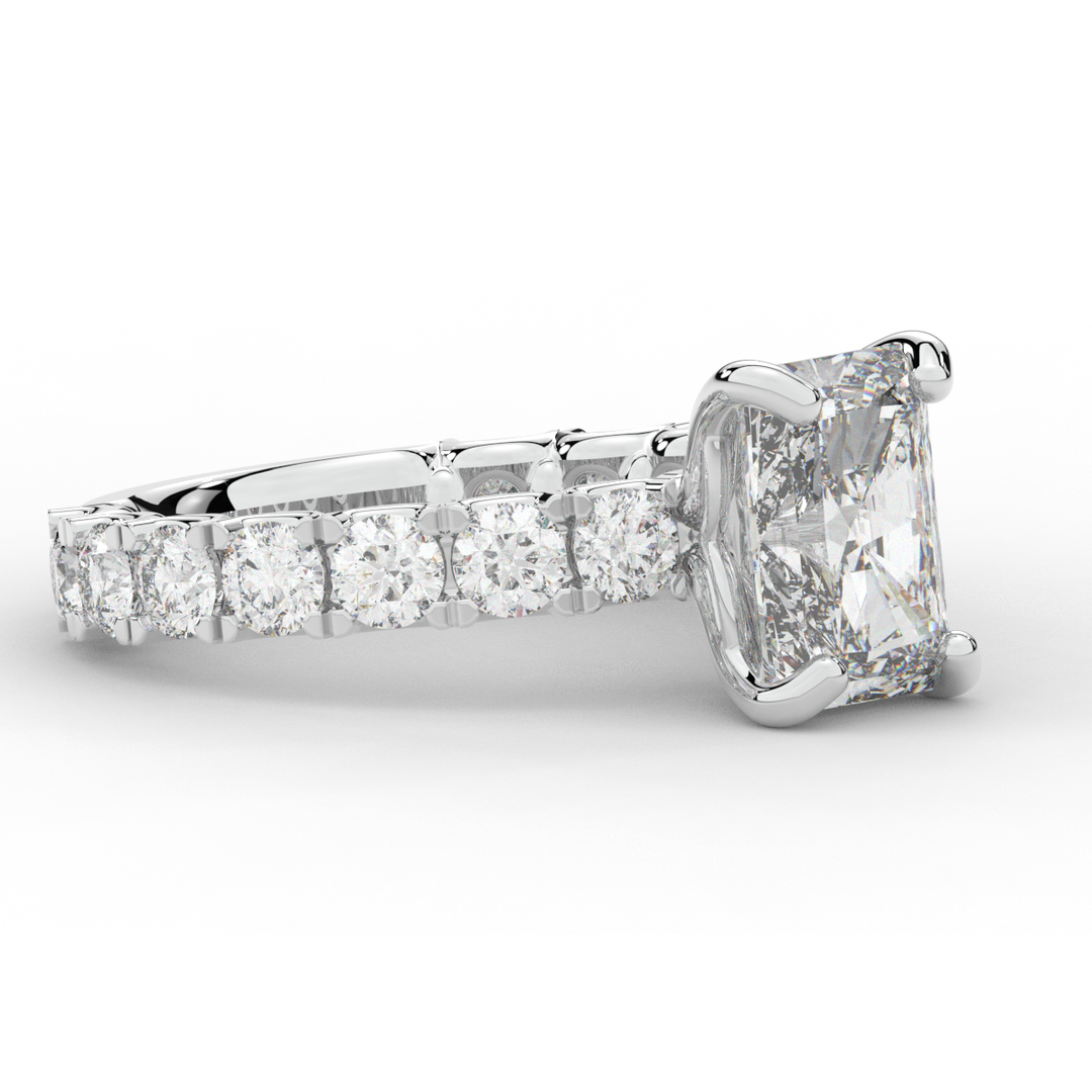 4.35CT.TW RADIANT LAB DIAMOND ENGAGEMENT RING - Nazarelle
