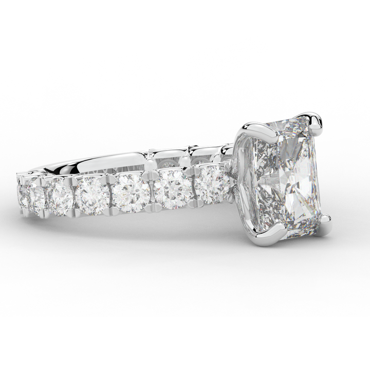 4.35CT.TW RADIANT LAB DIAMOND ENGAGEMENT RING - Nazarelle