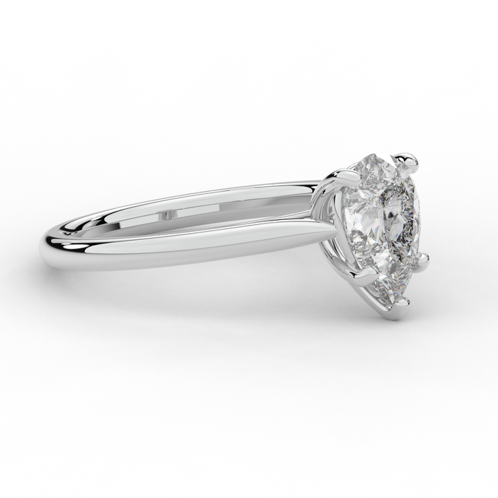 1.00CT PEAR LAB DIAMOND SOLITAIRE ENGAGEMENT RING - Nazarelle