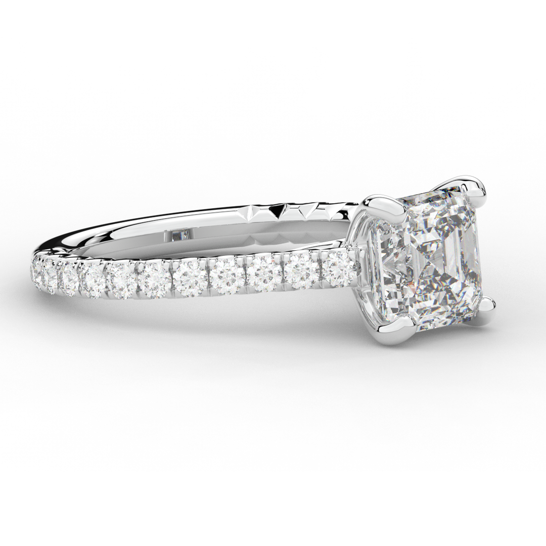 2.40CT.TW ASSCHER LAB DIAMOND ENGAGEMENT RING - Nazarelle