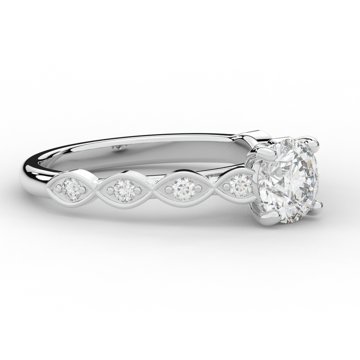 1.15CT.TW ROUND LAB DIAMOND SOLITAIRE ENGAGEMENT RING - Nazarelle