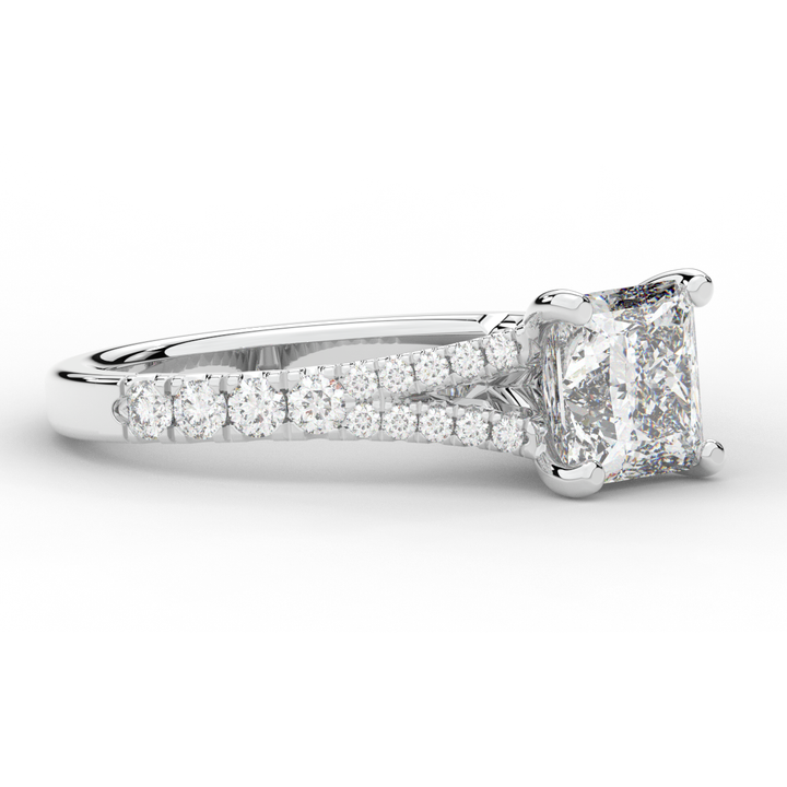 2.45CT.TW PRINCESS LAB DIAMOND ENGAGEMENT RING - Nazarelle