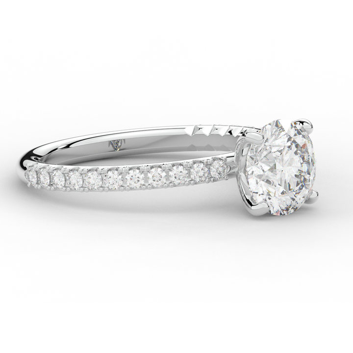 1.75CT.TW ROUND LAB DIAMOND SOLITAIRE ENGAGEMENT RING - Nazarelle