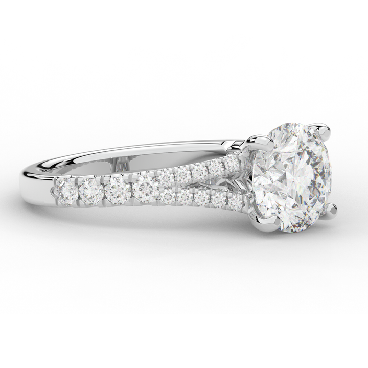 2.45CT.TW ROUND LAB DIAMOND ENGAGEMENT RING - Nazarelle