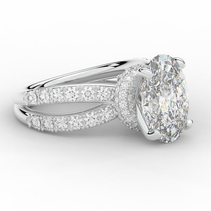 6.25CT.TW OVAL LAB DIAMOND ENGAGEMENT RING