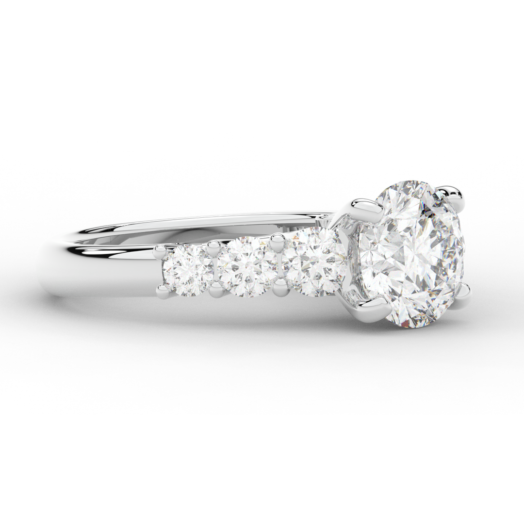 3.00CT.TW ROUND LAB DIAMOND  ENGAGEMENT RING - Nazarelle