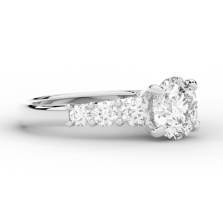 3.00CT.TW ROUND LAB DIAMOND  ENGAGEMENT RING - Nazarelle