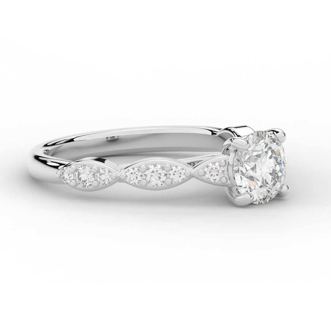 1.20CT.TW ROUND LAB DIAMOND SOLITAIRE ENGAGEMENT RING - Nazarelle