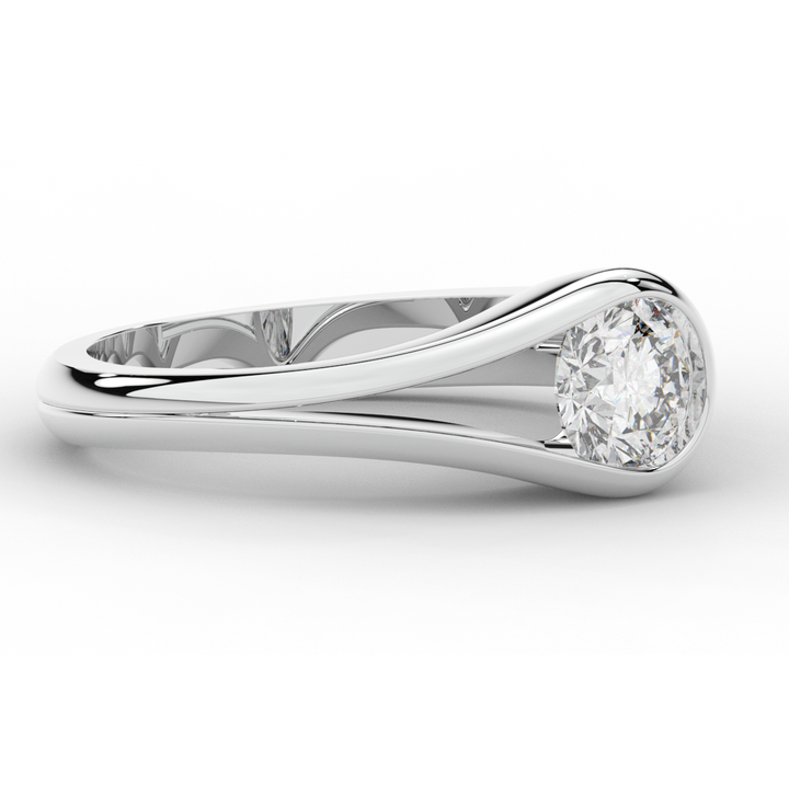 1.10CT.TW ROUND LAB DIAMOND SOLITAIRE ENGAGEMENT RING - Nazarelle