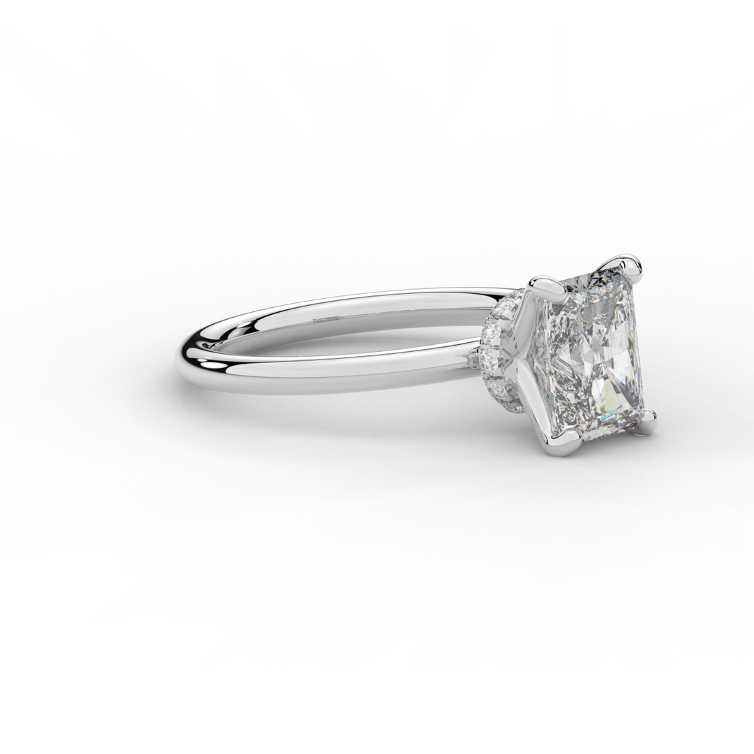 2.05CT.TW RADIANT LAB DIAMOND SOLITAIRE ENGAGEMENT RING - Nazarelle