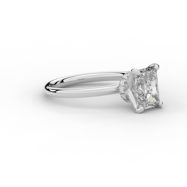 2.05CT.TW RADIANT LAB DIAMOND SOLITAIRE ENGAGEMENT RING - Nazarelle