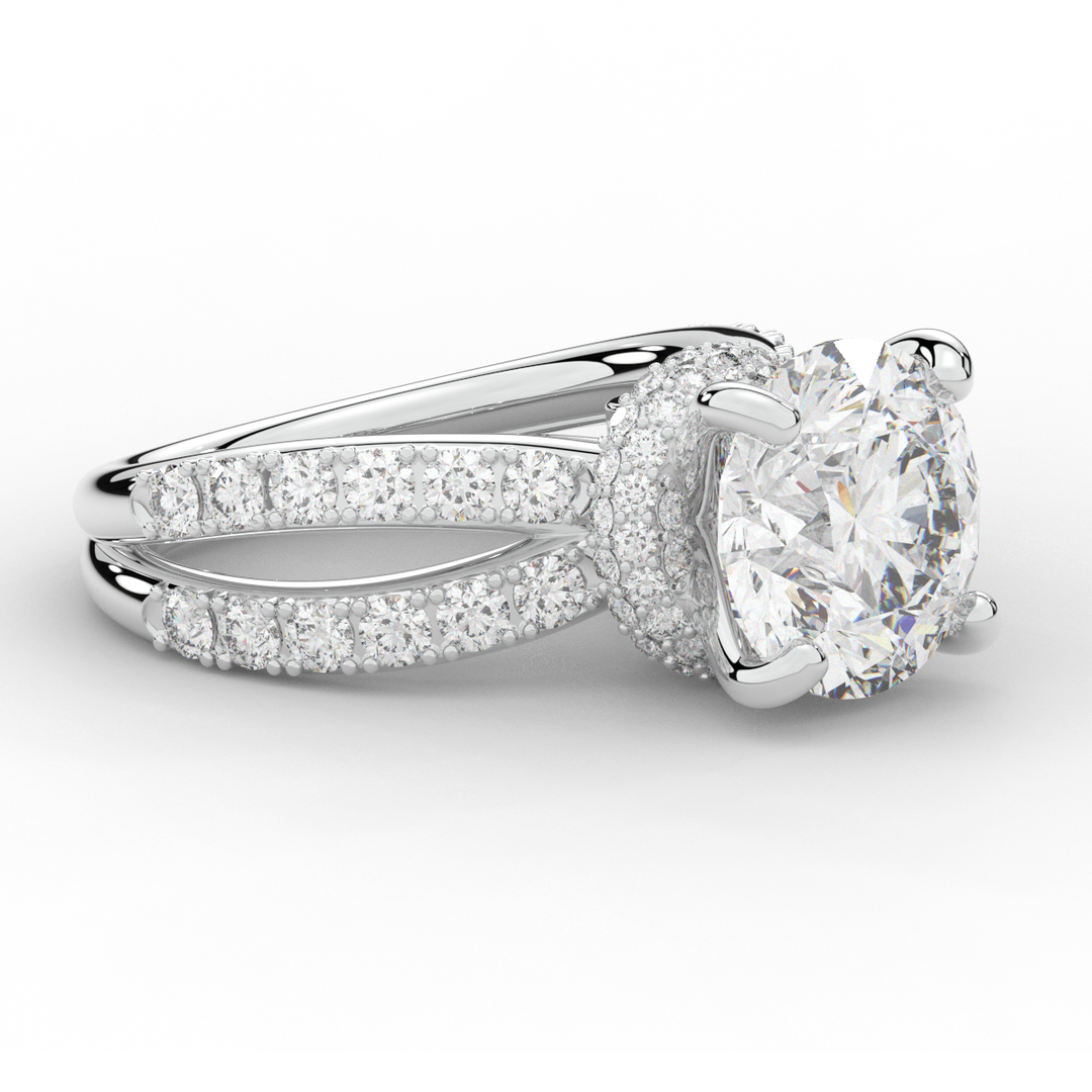 6.25CT.TW ROUND LAB DIAMOND ENGAGEMENT RING - Nazarelle
