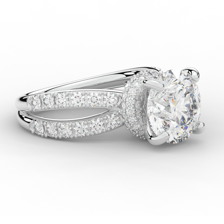 6.25CT.TW ROUND LAB DIAMOND ENGAGEMENT RING - Nazarelle