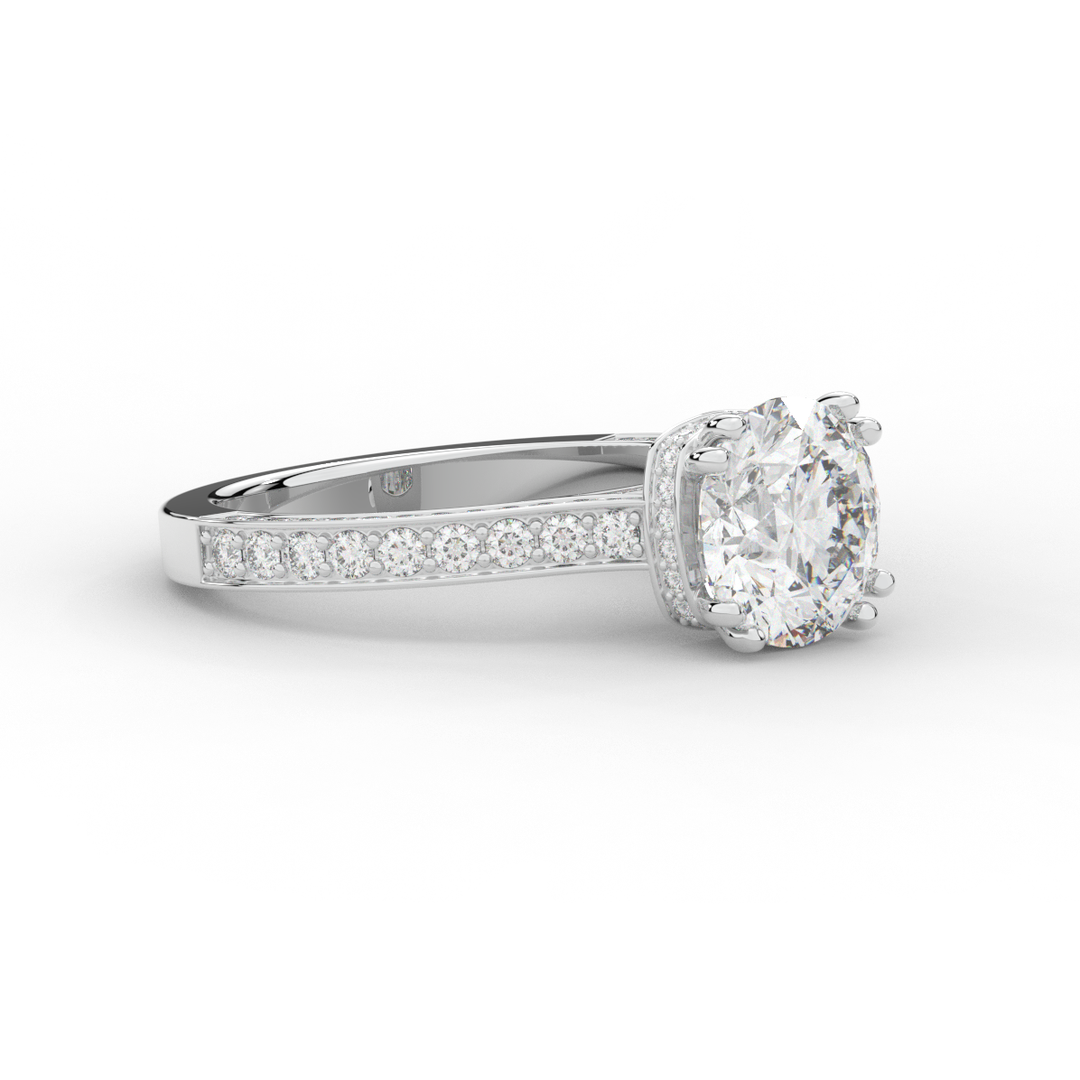 2.60CT.TW ROUND LAB DIAMOND SOLITAIRE ENGAGEMENT RING - Nazarelle