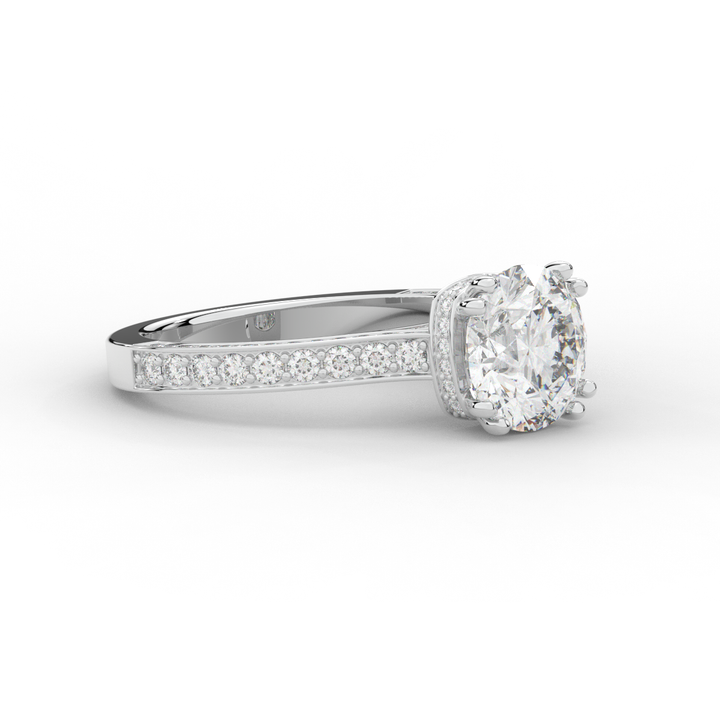 2.60CT.TW ROUND LAB DIAMOND SOLITAIRE ENGAGEMENT RING - Nazarelle