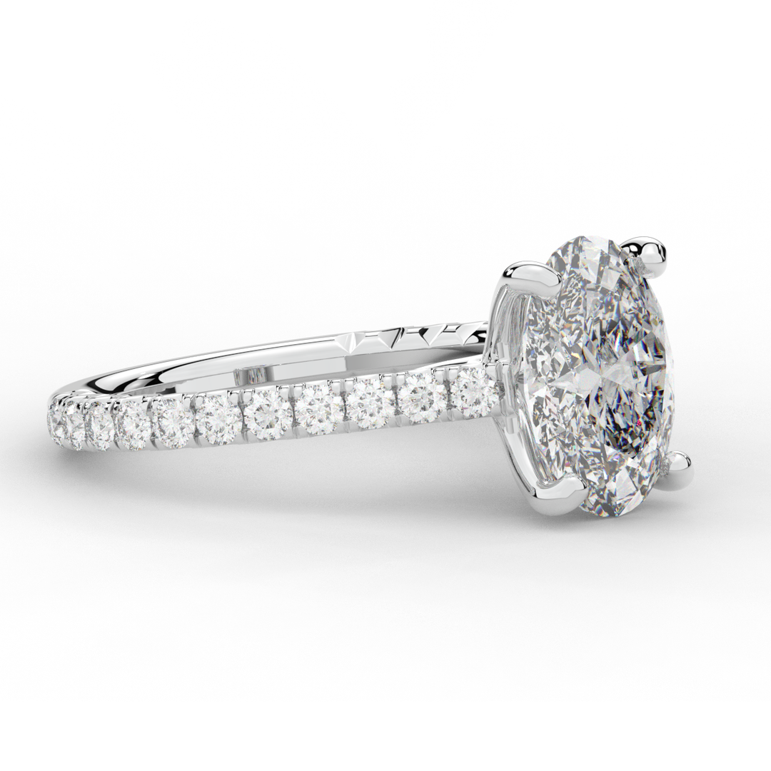 2.40CT.TW OVAL LAB DIAMOND ENGAGEMENT RING - Nazarelle