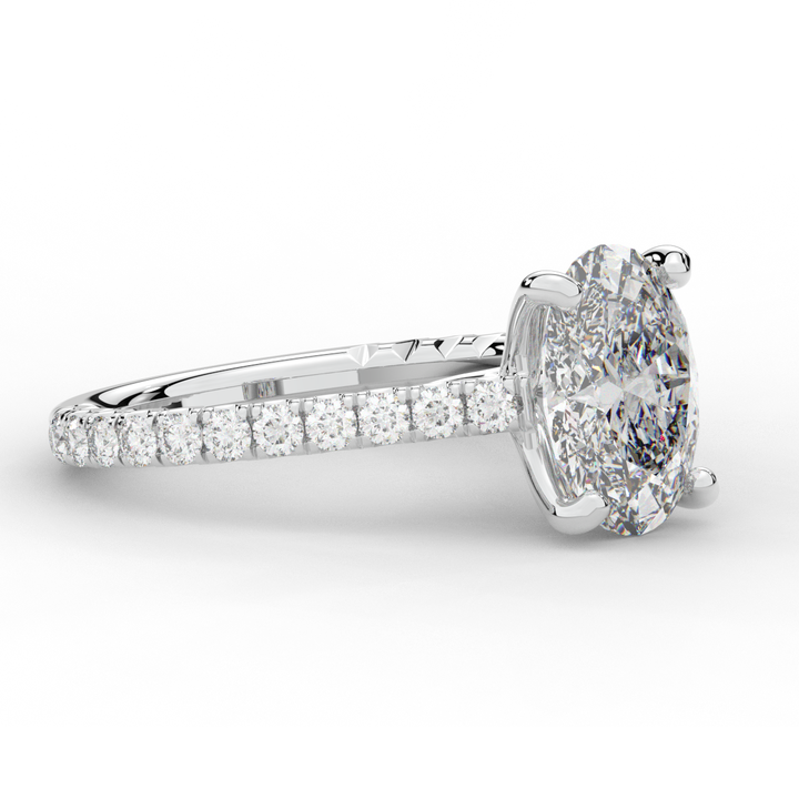 2.40CT.TW OVAL LAB DIAMOND ENGAGEMENT RING - Nazarelle