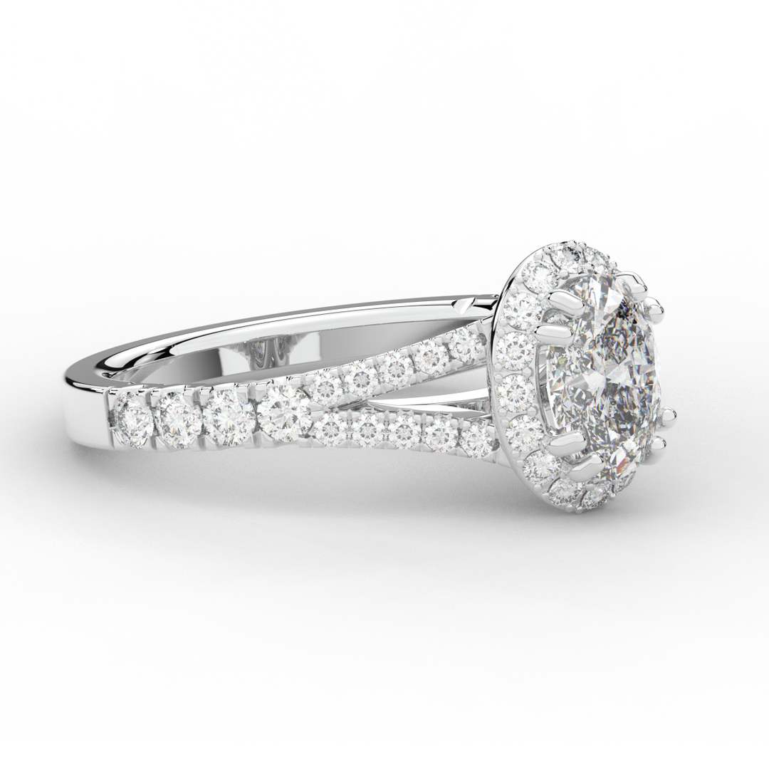 1.60CT.TW OVAL LAB DIAMOND ENGAGEMENT RING - Nazarelle