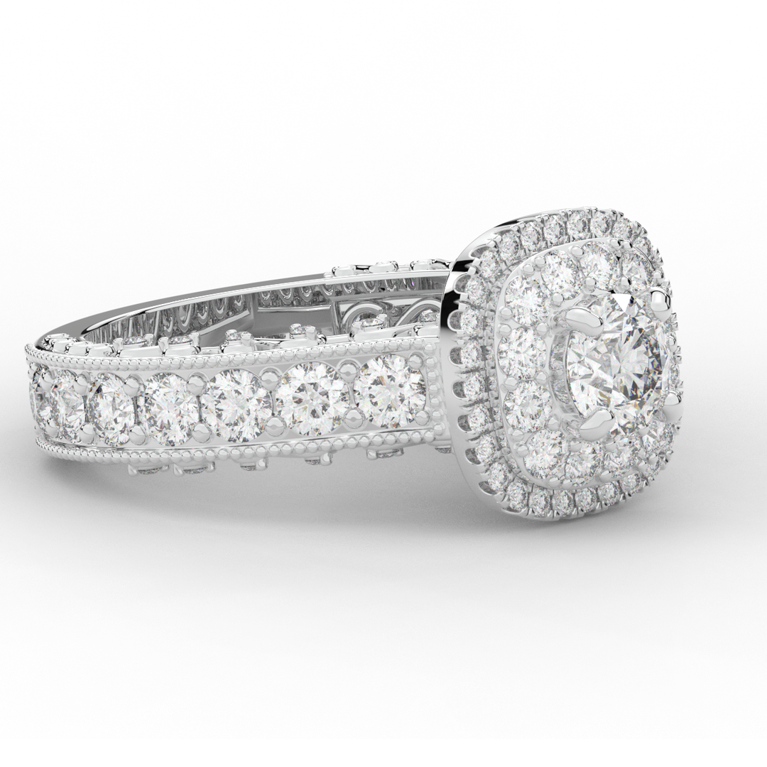 2.30CT.TW ROUND LAB DIAMOND ENGAGEMENT RING - Nazarelle