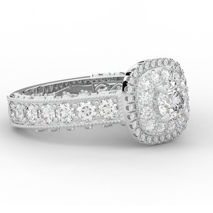 2.30CT.TW ROUND LAB DIAMOND ENGAGEMENT RING - Nazarelle
