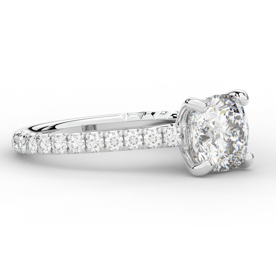 2.40CT.TW CUSHION LAB DIAMOND ENGAGEMENT RING - Nazarelle