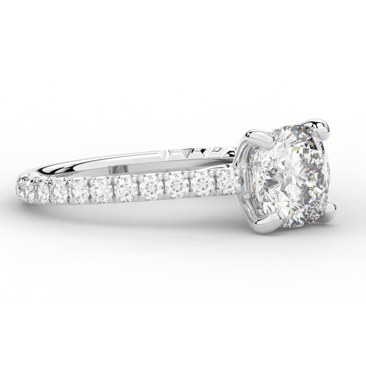 2.40CT.TW CUSHION LAB DIAMOND ENGAGEMENT RING - Nazarelle