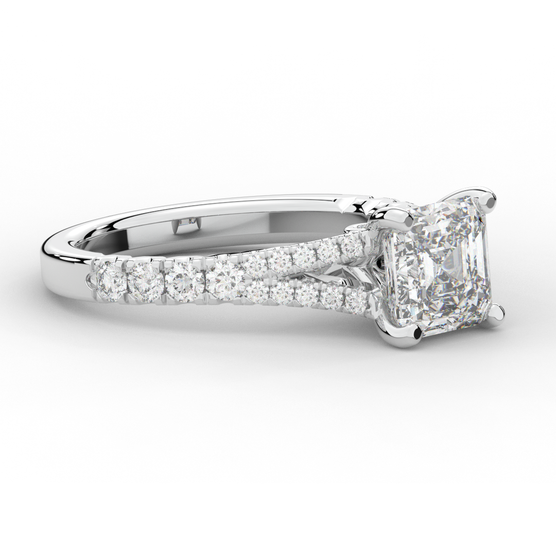 2.45CT.TW ASSCHER LAB DIAMOND ENGAGEMENT RING - Nazarelle