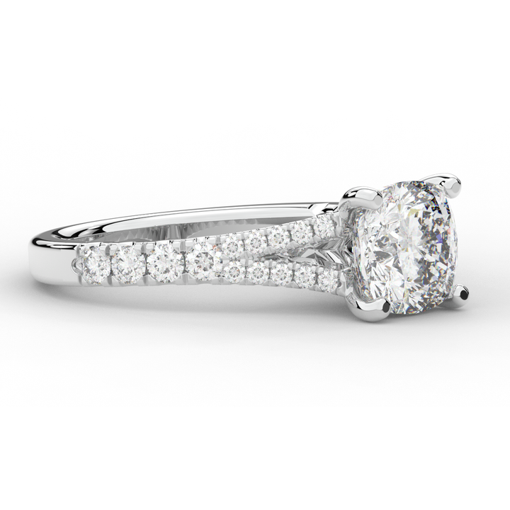 2.45CT.TW CUSHION LAB DIAMOND ENGAGEMENT RING - Nazarelle