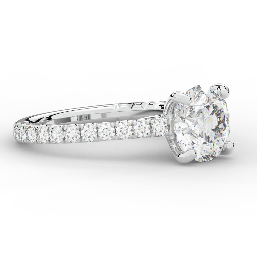 2.40CT.TW ROUND LAB DIAMOND ENGAGEMENT RING - Nazarelle