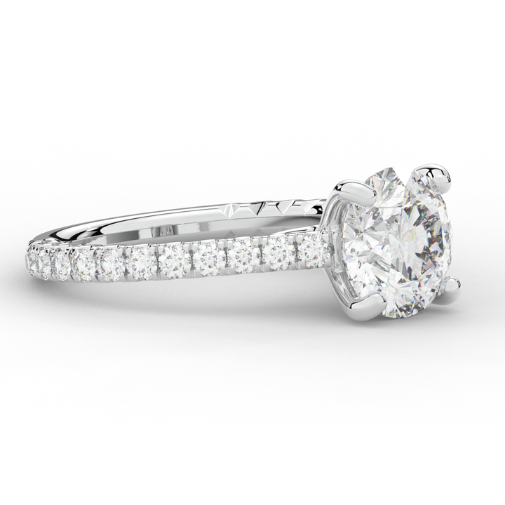 2.40CT.TW ROUND LAB DIAMOND ENGAGEMENT RING - Nazarelle