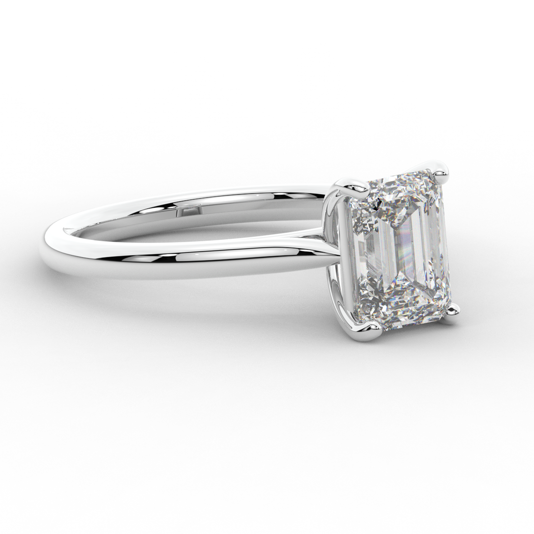 2.00CT EMERALD CUT LAB DIAMOND SOLITAIRE ENGAGEMENT RING - Nazarelle