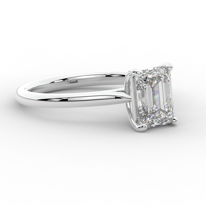 2.00CT EMERALD CUT LAB DIAMOND SOLITAIRE ENGAGEMENT RING - Nazarelle