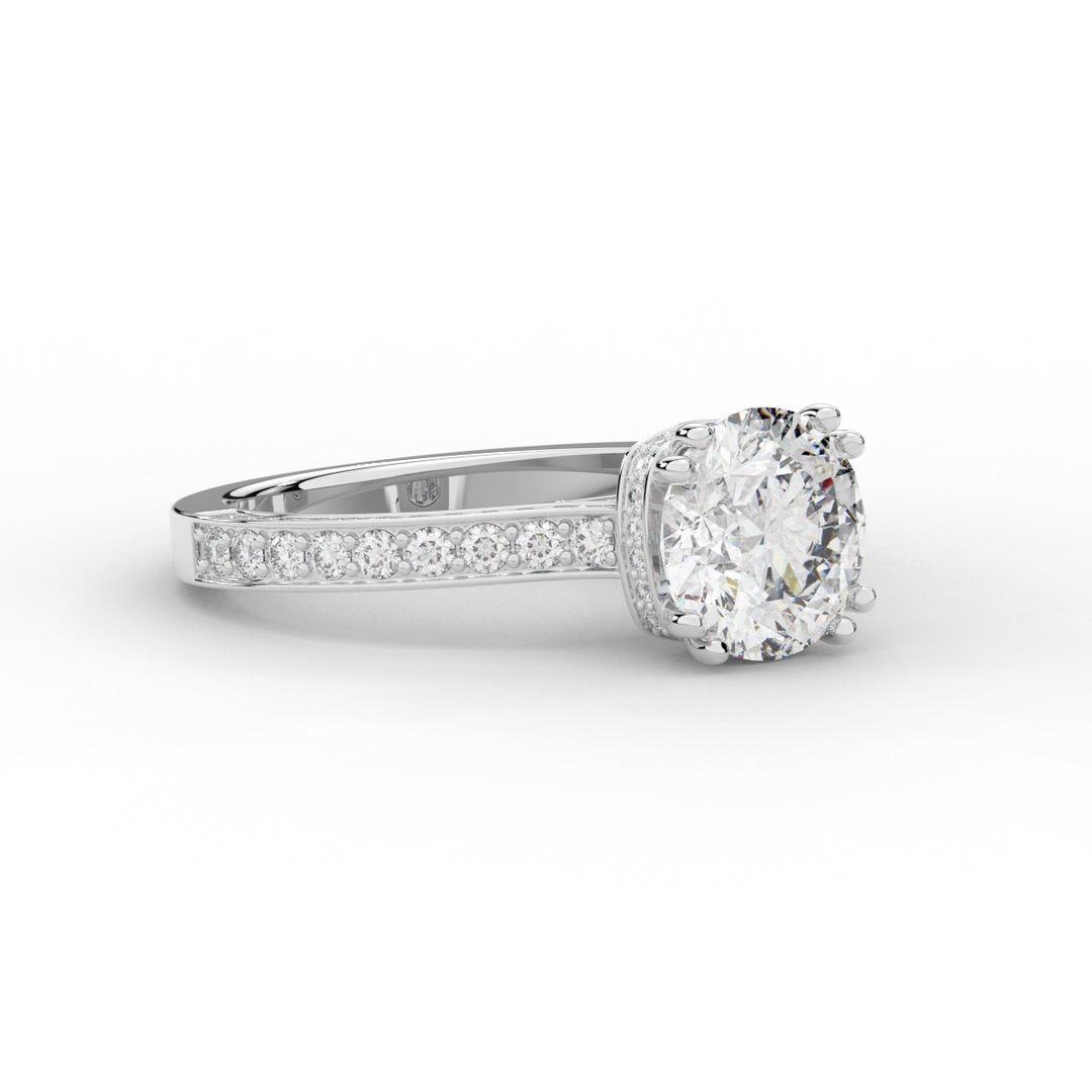 2.60CT.TW ROUND LAB DIAMOND SOLITAIRE ENGAGEMENT RING - Nazarelle
