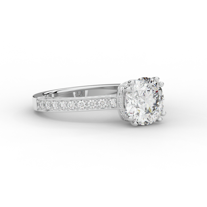 2.60CT.TW ROUND LAB DIAMOND SOLITAIRE ENGAGEMENT RING - Nazarelle