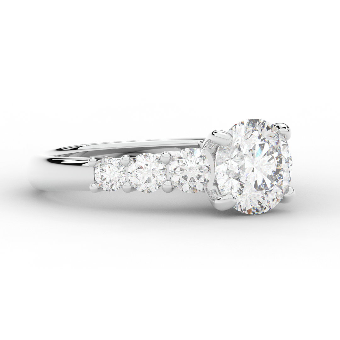 3.00CT.TW ROUND LAB DIAMOND  ENGAGEMENT RING - Nazarelle