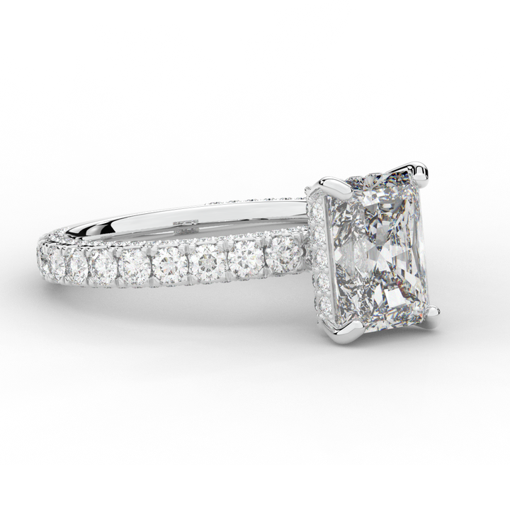 3.00CT.TW RADIANT LAB DIAMOND ENGAGEMENT RING - Nazarelle