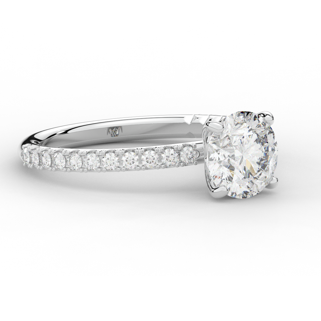 1.75CT.TW ROUND LAB DIAMOND SOLITAIRE ENGAGEMENT RING - Nazarelle