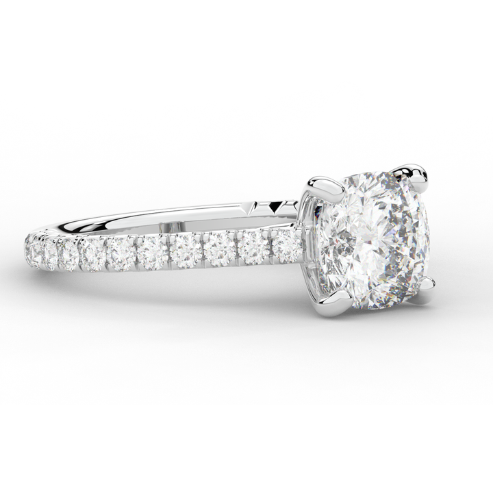 2.40CT.TW CUSHION LAB DIAMOND ENGAGEMENT RING - Nazarelle