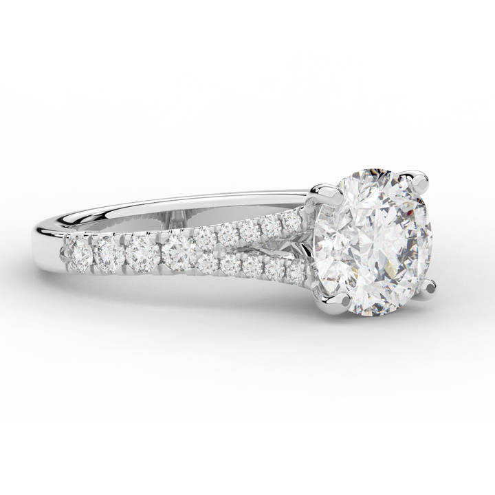 2.45CT.TW ROUND LAB DIAMOND ENGAGEMENT RING - Nazarelle