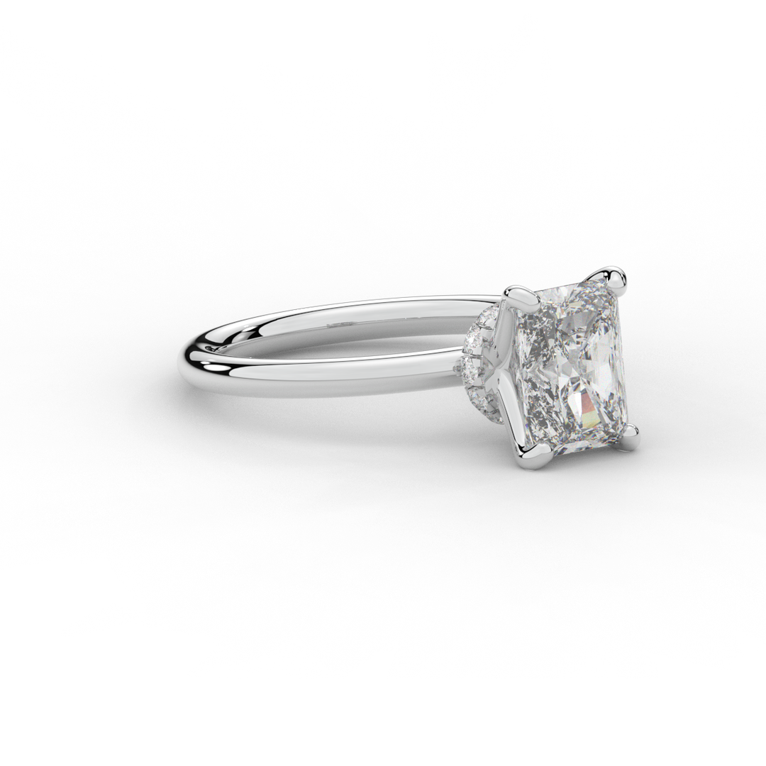 2.05CT.TW RADIANT LAB DIAMOND SOLITAIRE ENGAGEMENT RING - Nazarelle