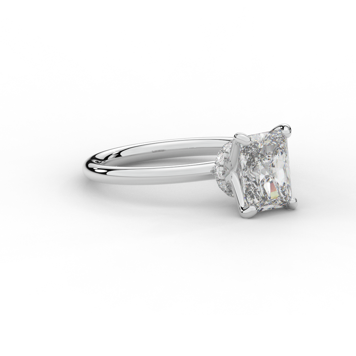 2.05CT.TW RADIANT LAB DIAMOND SOLITAIRE ENGAGEMENT RING - Nazarelle