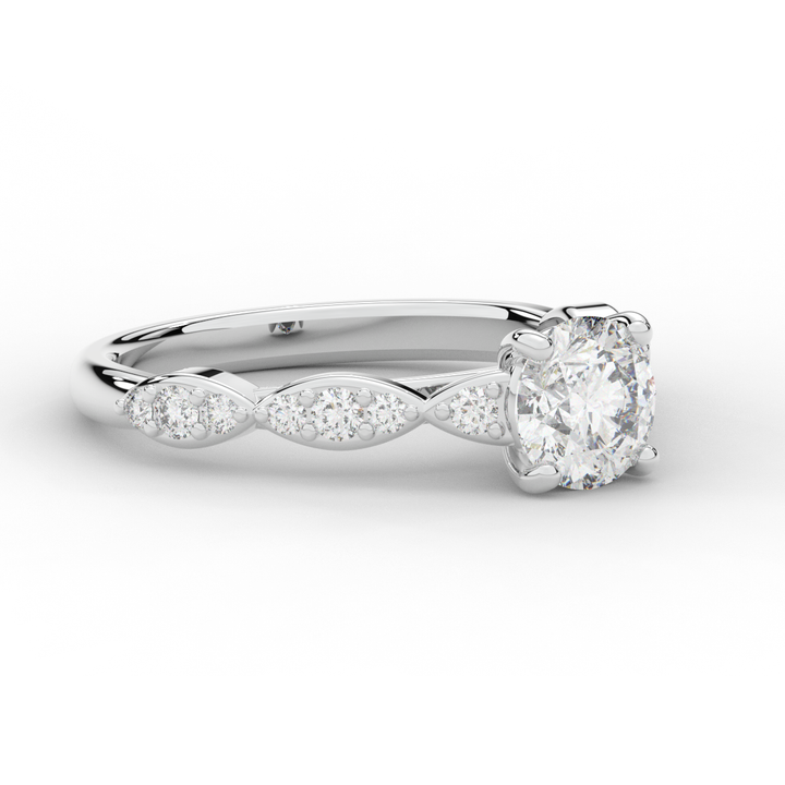 1.20CT.TW ROUND LAB DIAMOND SOLITAIRE ENGAGEMENT RING - Nazarelle