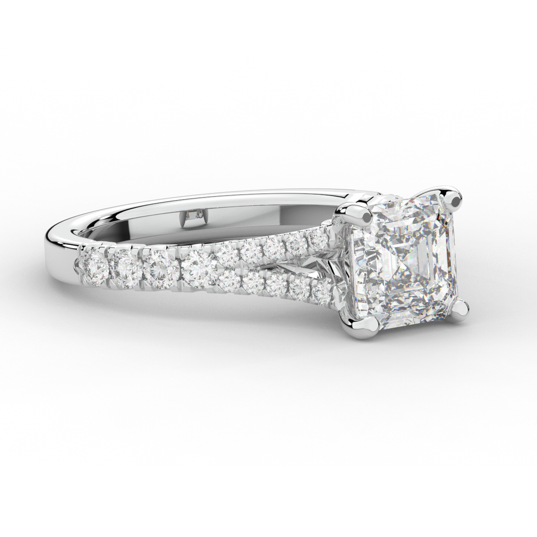 2.45CT.TW ASSCHER LAB DIAMOND ENGAGEMENT RING - Nazarelle