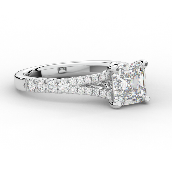 2.45CT.TW ASSCHER LAB DIAMOND ENGAGEMENT RING - Nazarelle