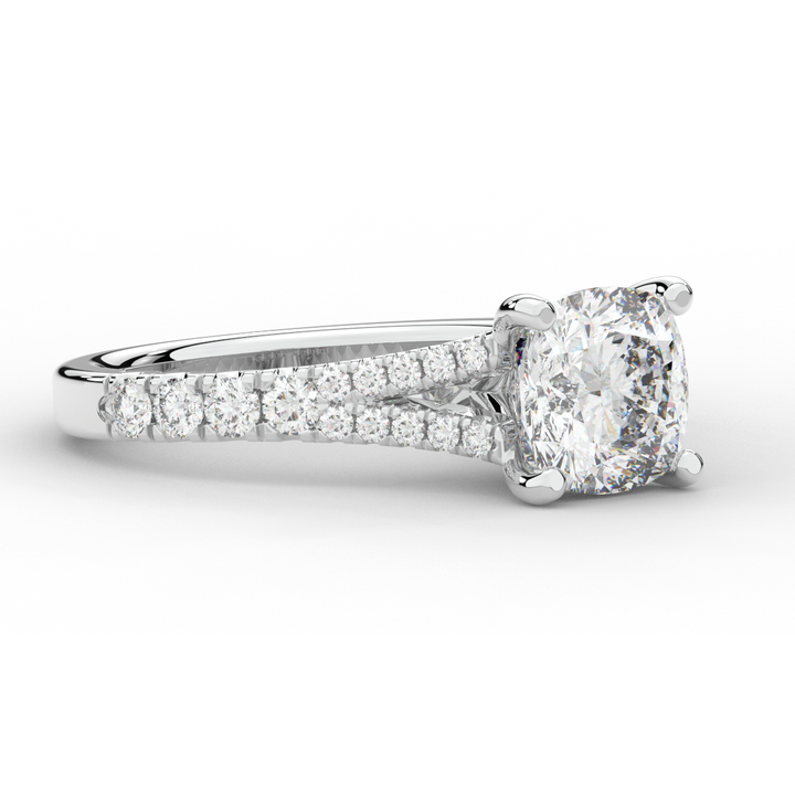 2.45CT.TW CUSHION LAB DIAMOND ENGAGEMENT RING - Nazarelle