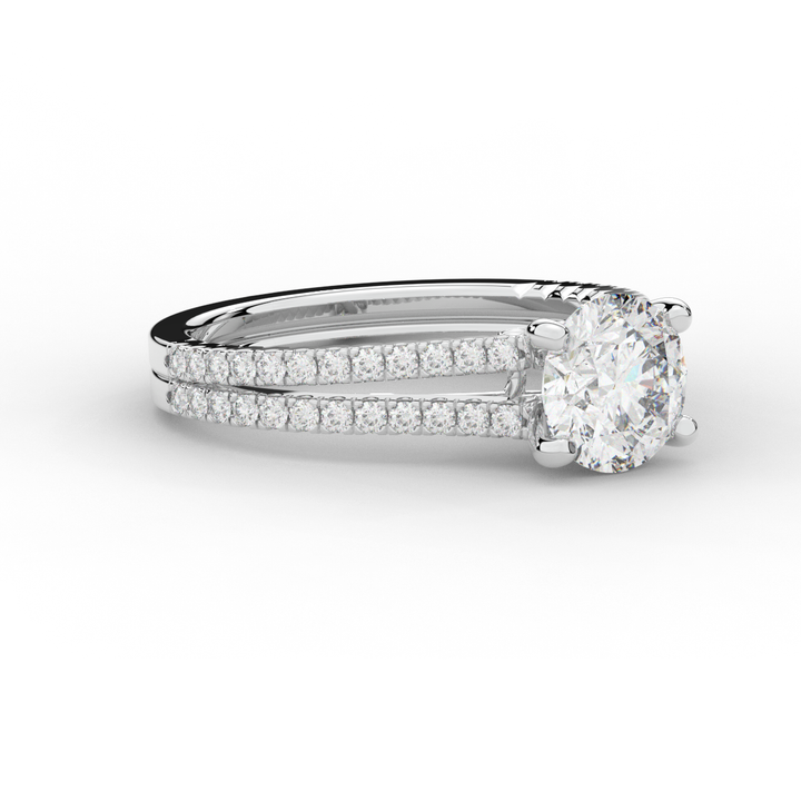 1.90CT.TW ROUND LAB DIAMOND SOLITAIRE ENGAGEMENT RING - Nazarelle